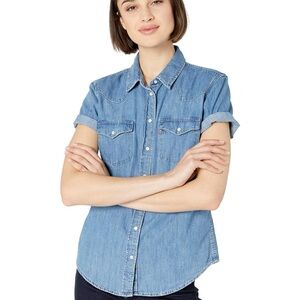 Levi's Blue Denim Button Down Shirt